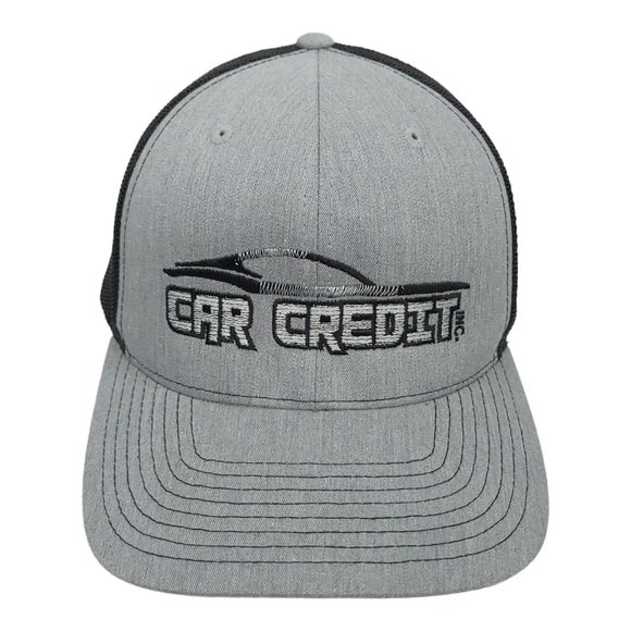 Richardson Car Credit Mesh Snapback Cap Trucker Baseball Hat Gray - Picture 1 of 12